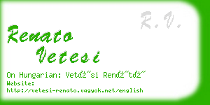 renato vetesi business card